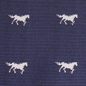 Navy Blue Race Horse Pocket Square