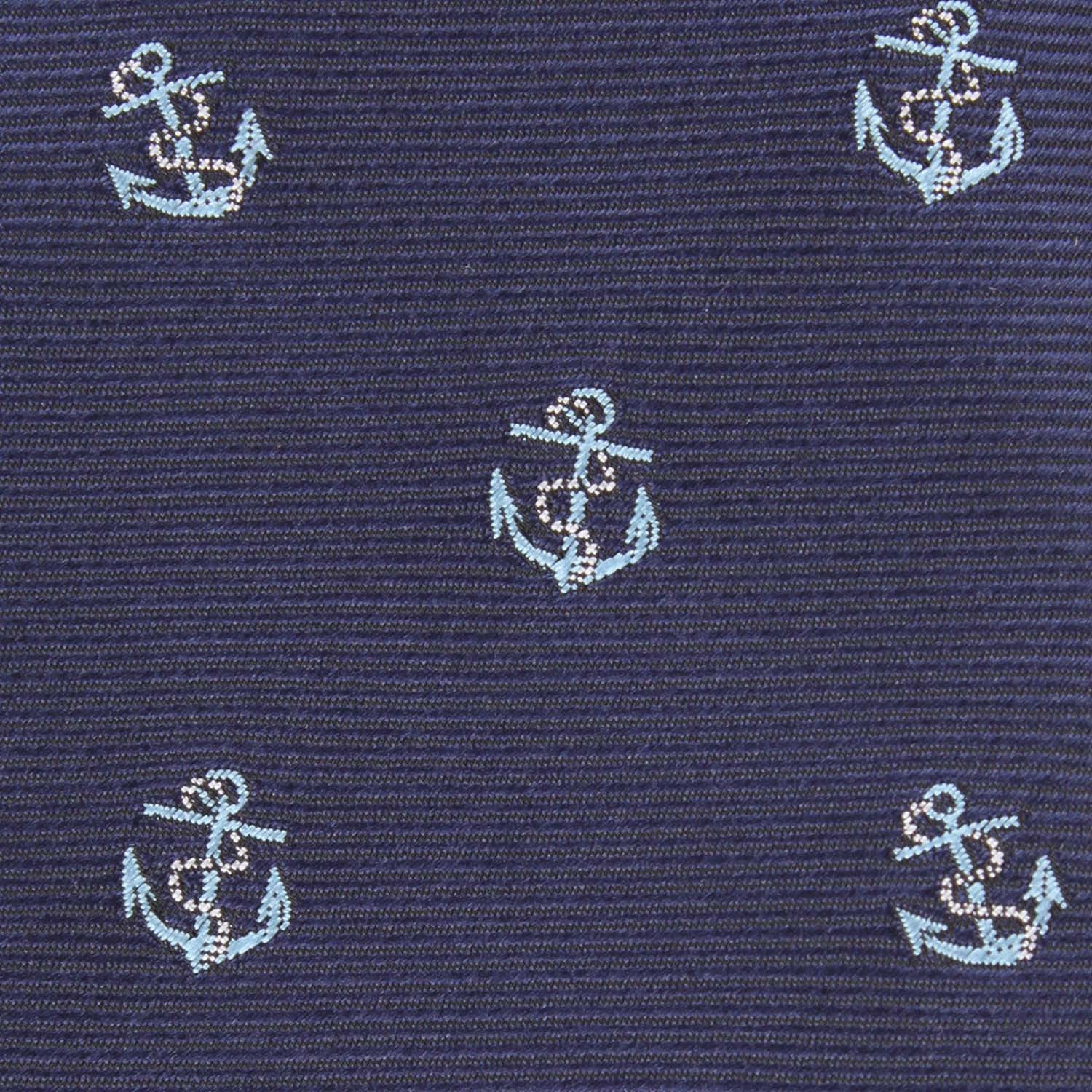 Navy Blue Sail Anchor Fabric Kids Bow Tie M104