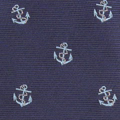 Navy Blue Sail Anchor Fabric Pocket Square M104
