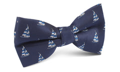 Navy Blue Sailor Boat Bow Tie