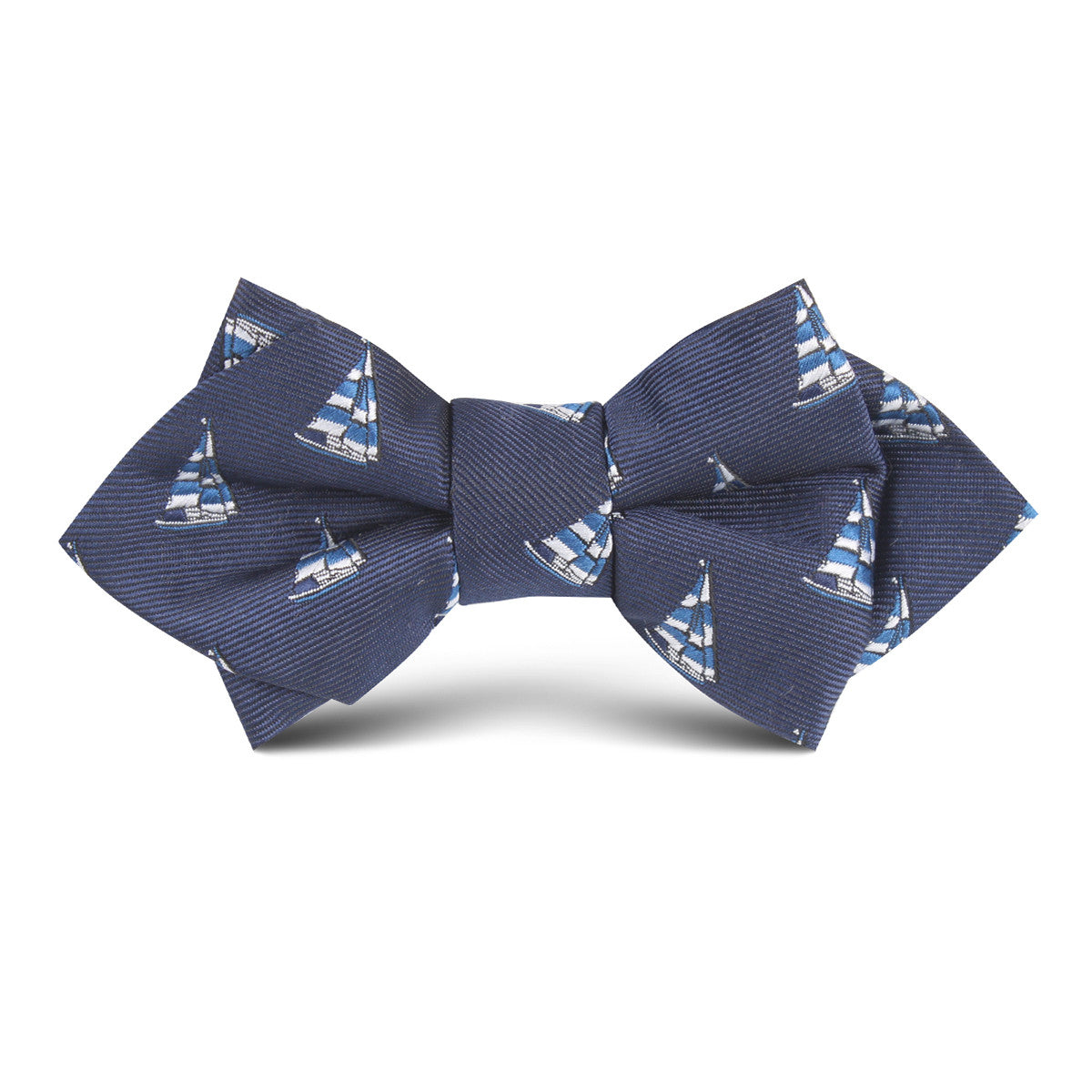 Navy Blue Sailor Boat Kids Diamond Bow Tie