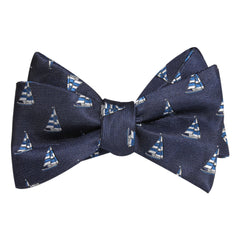 Navy Blue Sailor Boat Self Tie Bow Tie 1
