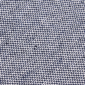 Navy Blue Tweed Linen Stitching Pocket Square