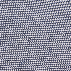 Navy Blue Tweed Linen Stitching Fabric Pocket Square L034