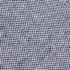 Navy Blue Tweed Linen Stitching Necktie Fabric
