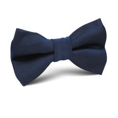 Navy Blue Weave Kids Bow Tie