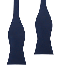 Navy Blue Weave Self Bow Tie