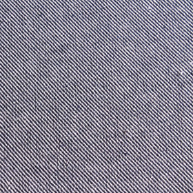 Navy Blue & White Twill Stripe Linen Pocket Square