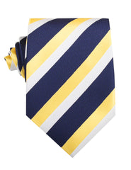Navy Blue & Yellow Stripe Necktie