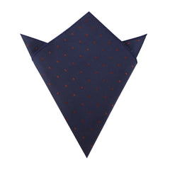 Navy Blue with Brown Polka Dots Pocket Square
