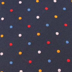 Navy Blue with Confetti Polka Dots Fabric Pocket Square X686