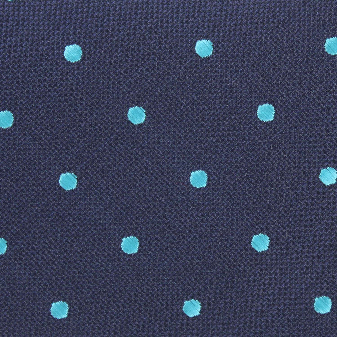 Navy Blue with Mint Blue Polka Dots Fabric Kids Bow Tie M127