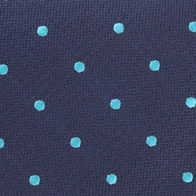 Navy Blue with Mint Blue Polka Dots Pocket Square