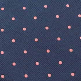Navy Blue with Pink Polka Dots Pocket Square
