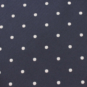 Navy Blue with White Polka Dots Pocket Square