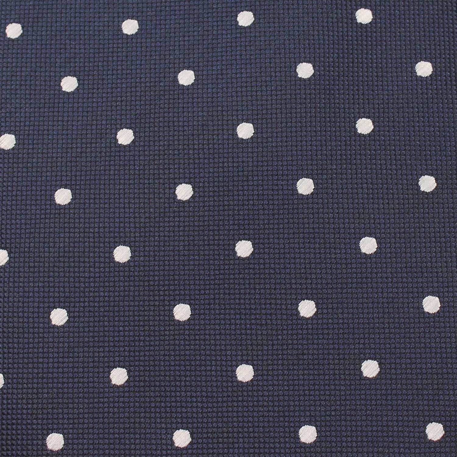Navy Blue with White Polka Dots Fabric Skinny Tie X325