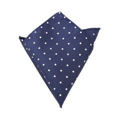 Navy Blue with White Polka Dots Pocket Square