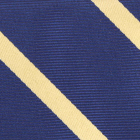 Navy Blue with Yellow Stripes Pocket Square