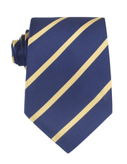 Navy Blue with Yellow Stripes Necktie