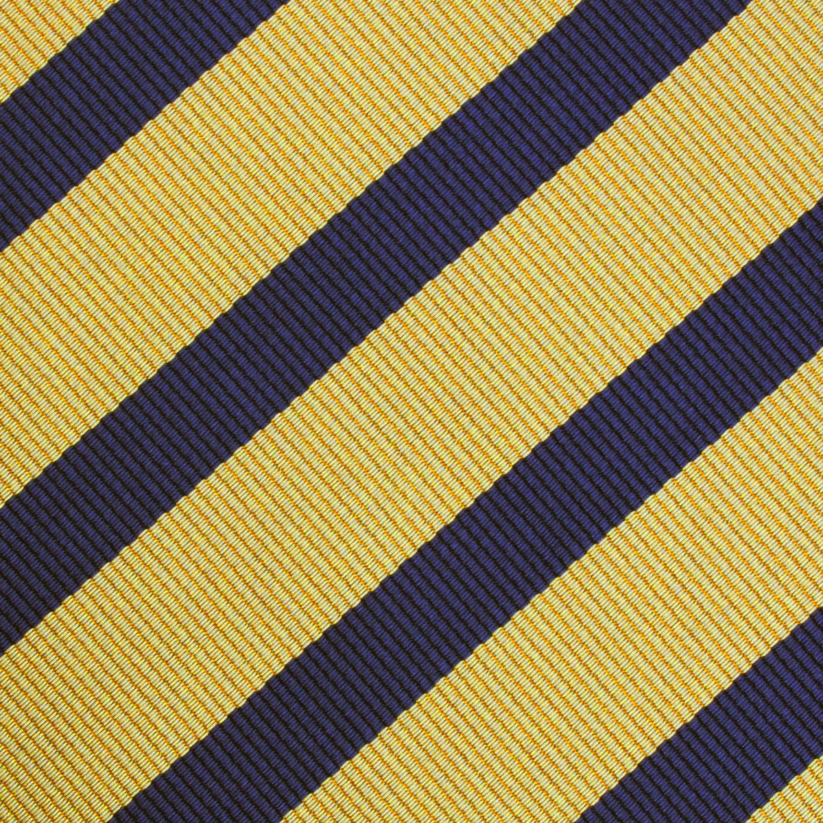 Navy Stripe Yellow Twill Fabric Kids Bowtie