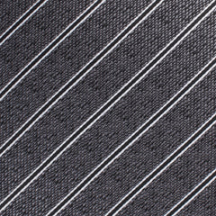 New York Charcoal Striped Self Bow Tie Fabric