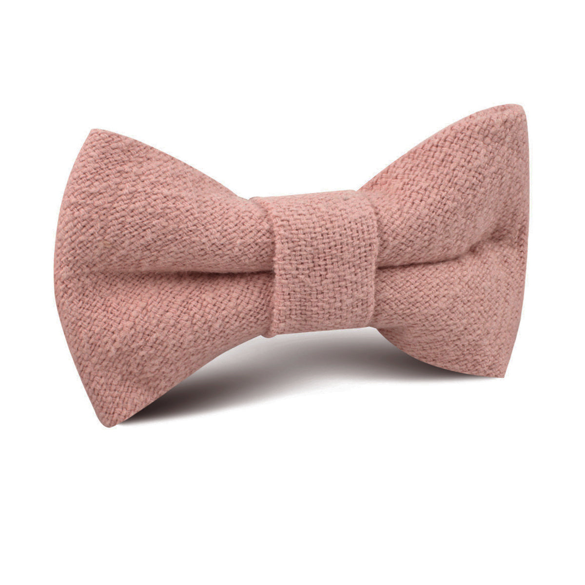 New York Dusty Nude Pink Linen Kids Bow Tie