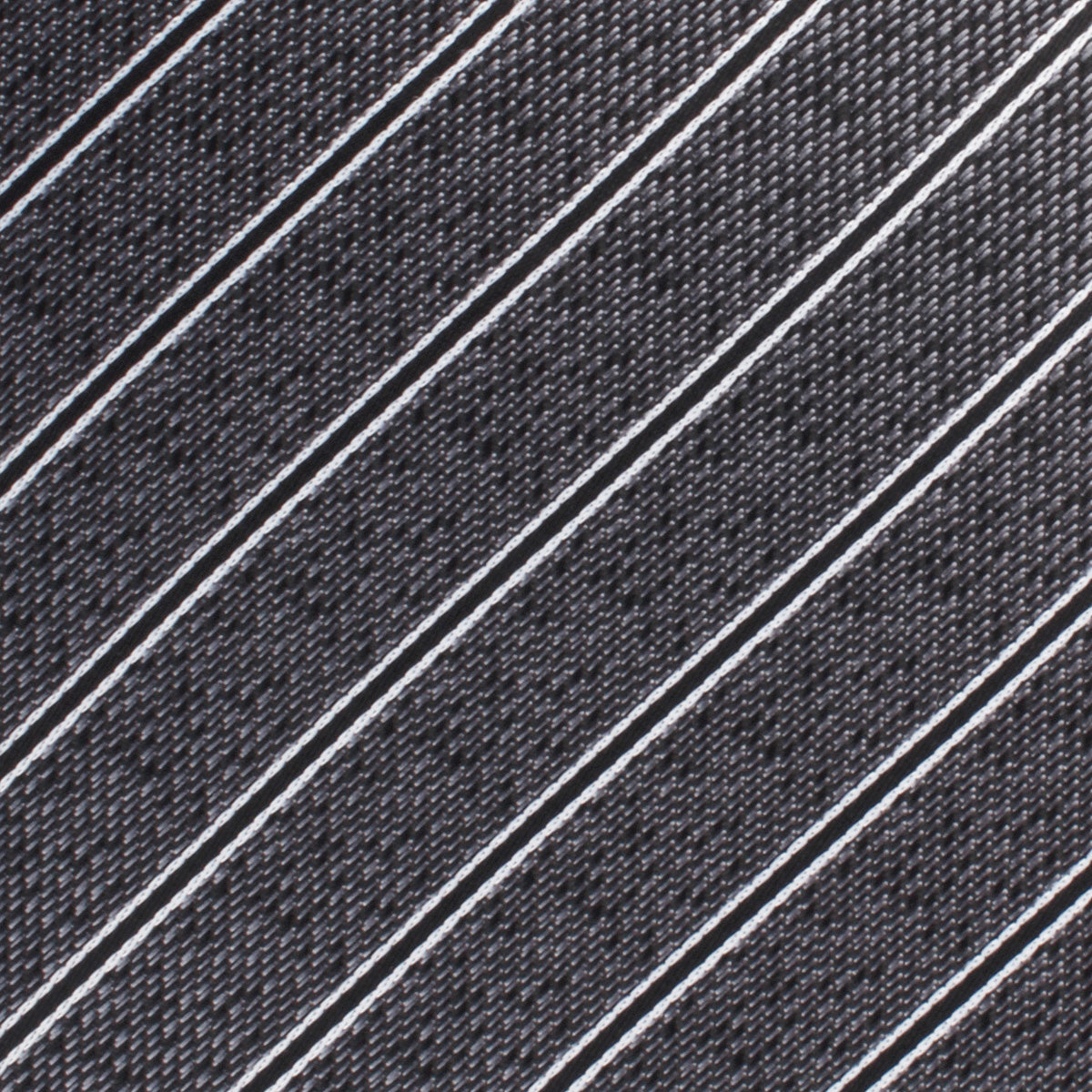New York Charcoal Striped Bow Tie Fabric