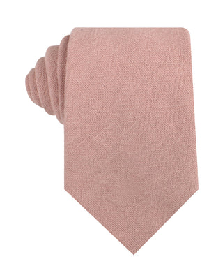 New York Dusty Nude Pink Linen Necktie