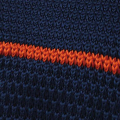 Santoro Navy Blue with Orange Striped Knitted Tie Fabric