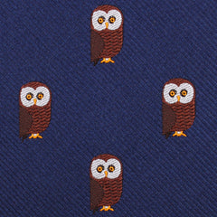 Northern Brown Owl Fabric Self Diamond Bowtie