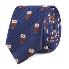 Northern Brown Owl Slim Tie