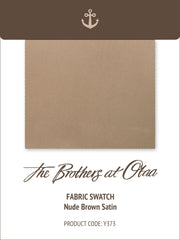 Nude Brown Satin Y373 Fabric Swatch