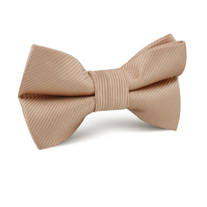 Nude Brown Twill Kids Bow Tie