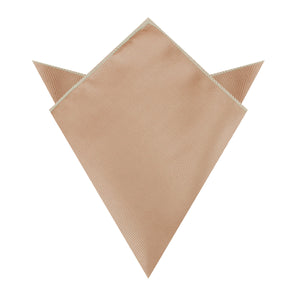 Nude Brown Twill Pocket Square