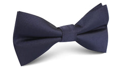 Nude Navy Blue Bow Tie
