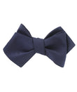 Nude Navy Blue Diamond Self Bowtie