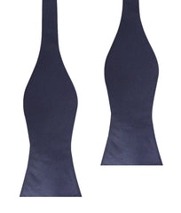 Nude Navy Blue Self Bow Tie