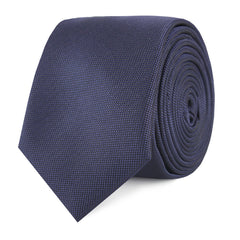 Nude Navy Blue Slim Tie