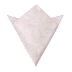 Nude Pink Paisley Pocket Square