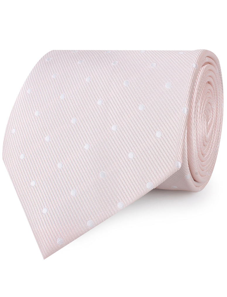 Nude Pink Polka Dots Neckties