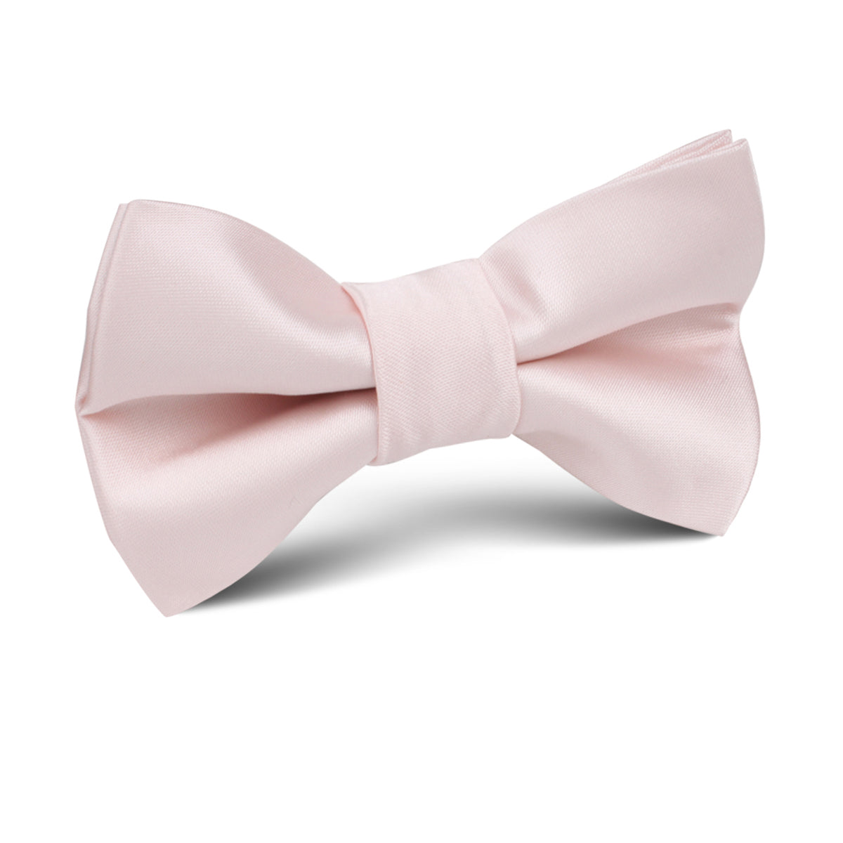 Nude Pink Satin Kids Bow Tie