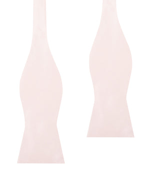 Nude Pink Satin Self Bow Tie