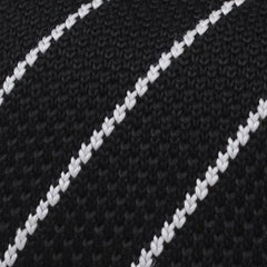 Ishii Black Striped Knitted Tie Fabric