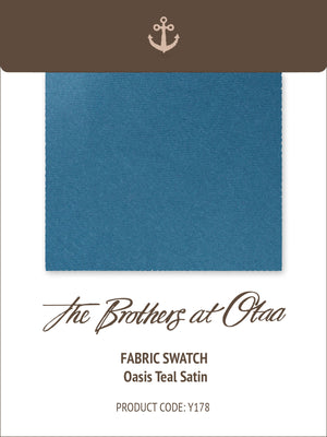 Fabric Swatch (Y178) - Oasis Teal Satin