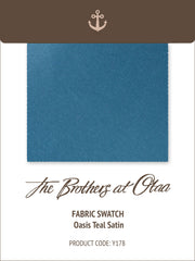 Oasis Teal Satin Y178 Fabric Swatch