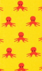 Octopus Island Yellow Socks Fabric