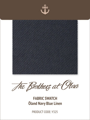 Fabric Swatch (Y325) - Öland Navy Blue Linen