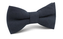 Öland Navy Blue Linen Bow Tie