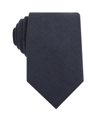 Öland Navy Blue Linen Necktie