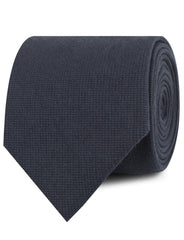 Öland Navy Blue Linen Neckties